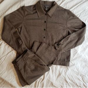 Van Heusen Herringbone Button-Up Shirt